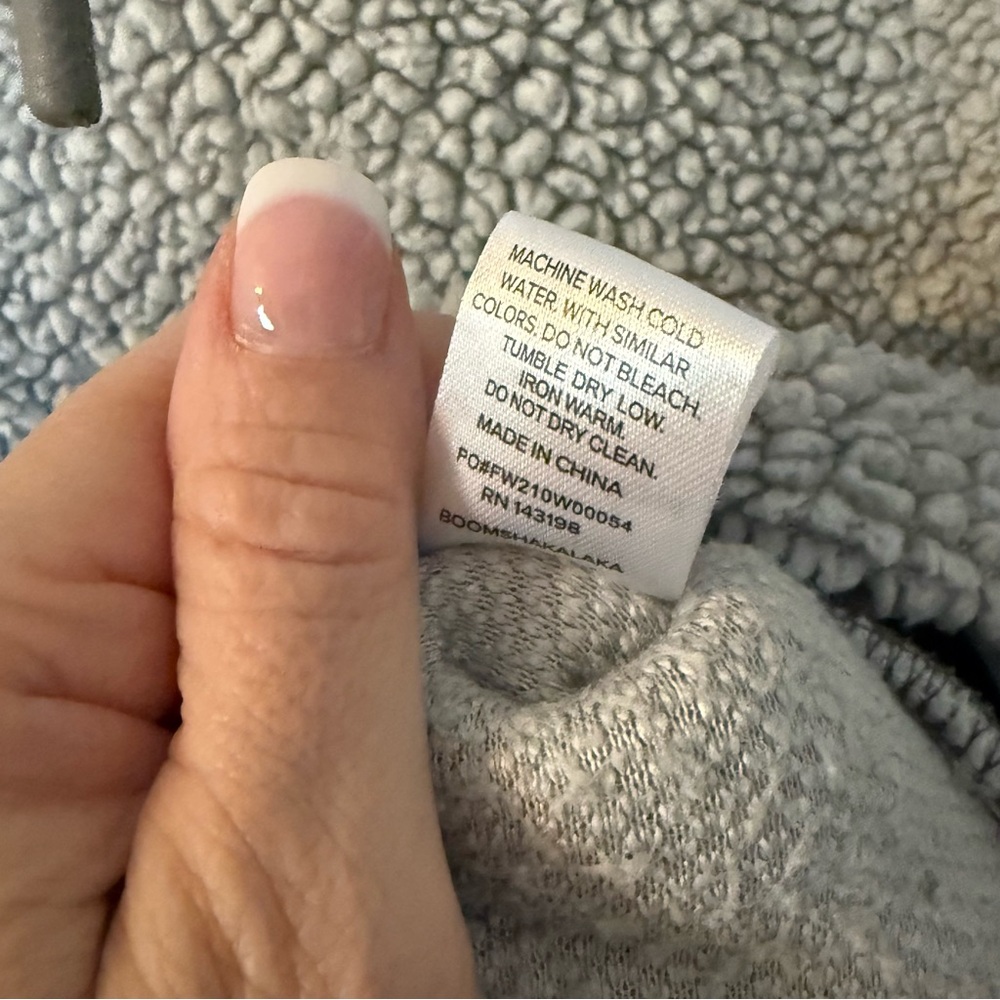 Gray Sherpa Hoodie - Picture 4 of 5
